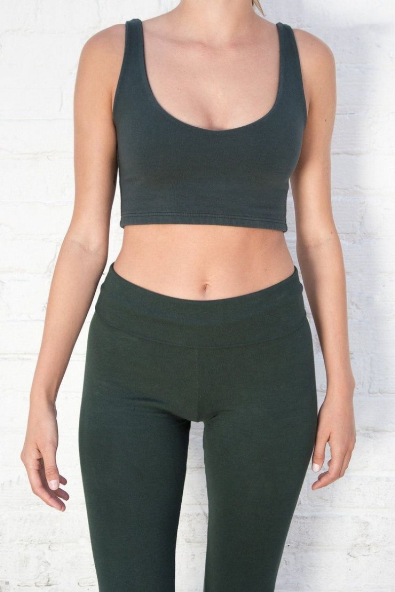 Debardeur Brandy Melville Lydia Vert Foncé | FEA-60787805